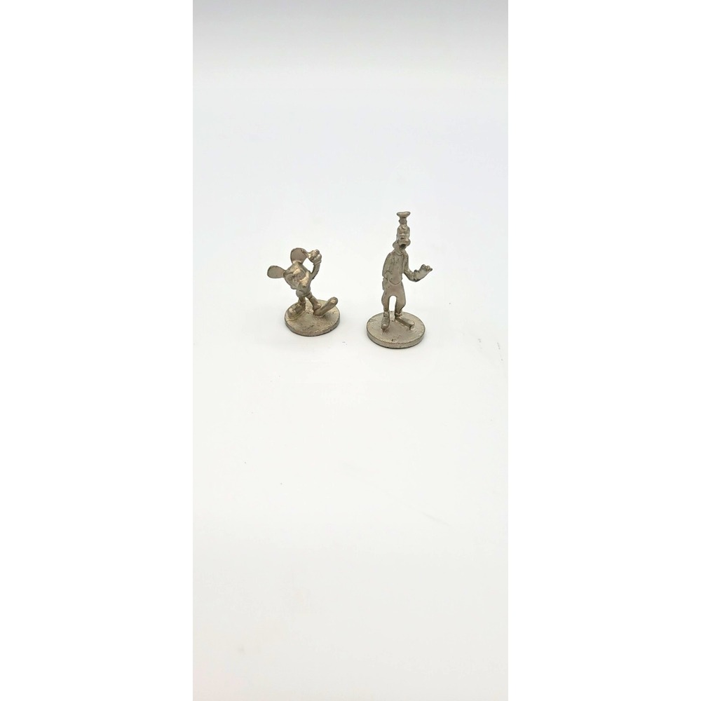 Disney Scene It Mickey Mouse & Goofy Mini Pewter Replacement Pieces Figurines